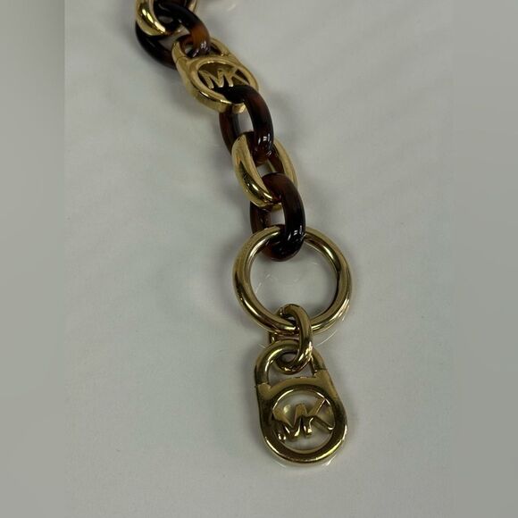 Michael Kors Goldtone Tortoise Acetate Link Bracelet - Picture 5 of 5